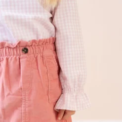 Laurel Girl Shirt in Pink Gingham