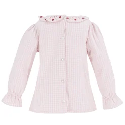 Laurel Girl Shirt in Pink Gingham