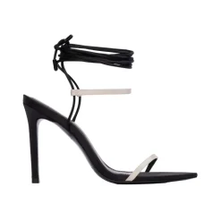 Lauren 100 in Black & Champagne Satin