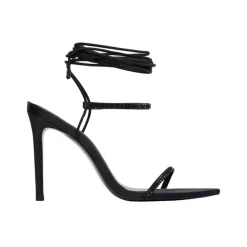 Lauren 100 in Black Satin Embellished