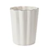 Le Marais Waste Basket in White with Black Trim