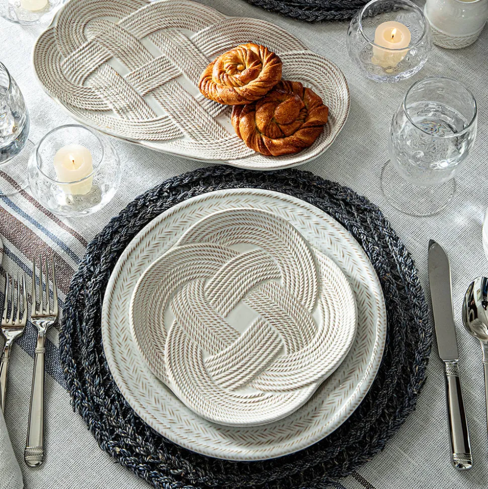Le Panier Mystic Knot 15" Hostess Tray in Whitewash