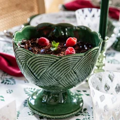 Le Panier Mystic Knot Footed Bowl in Basil