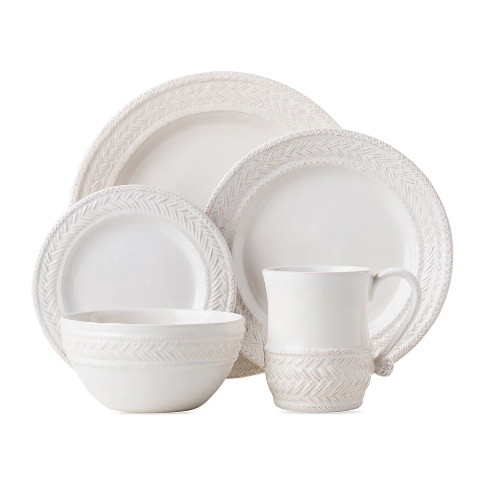 Le Panier Whitewash 5pc Place Setting