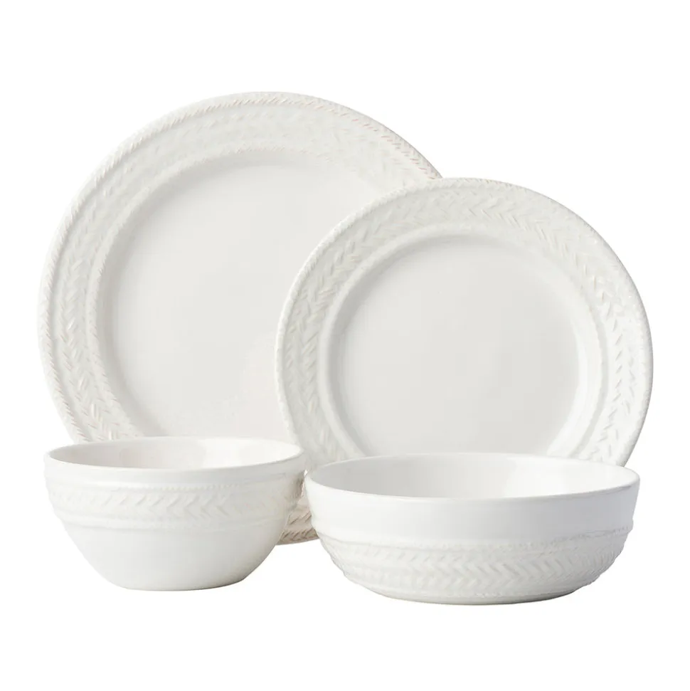 Le Panier Whitewash 4pc Place Setting
