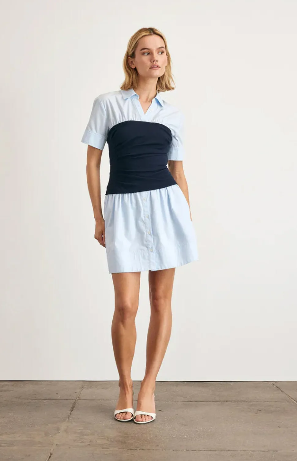 Leanne Dress in Oxford Blue & Maritime Blue