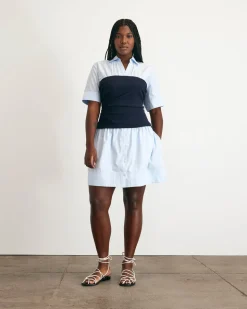 Leanne Dress in Oxford Blue & Maritime Blue