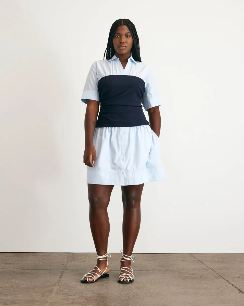Leanne Dress in Oxford Blue & Maritime Blue