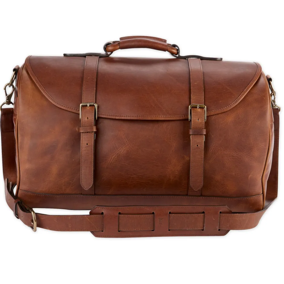 Leather Weekender Duffel Bag
