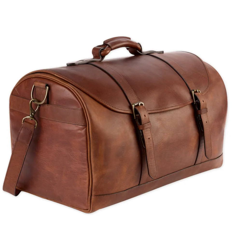 Leather Weekender Duffel Bag