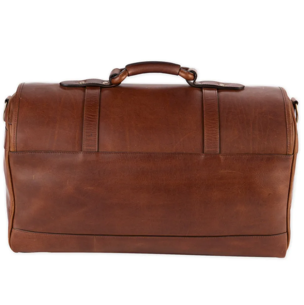 Leather Weekender Duffel Bag