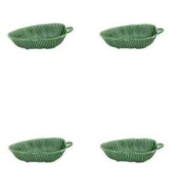 Leaves Bowl Banana 21" Leaf in Green, Set of 4