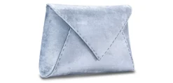 Lee Pouchet Large in Icy Blue Crushed Velvet