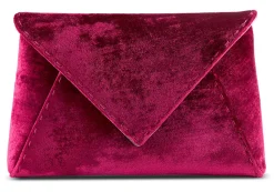Lee Pouchet Small in Deep Garnet Crushed Velvet