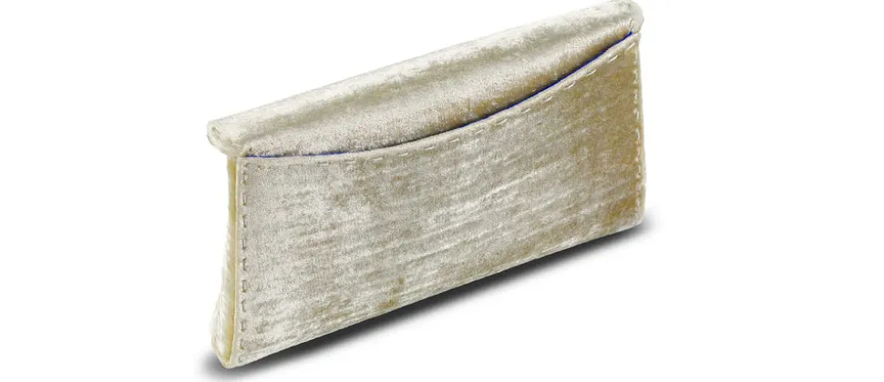 Lee Pouchet Small in Mirrored Gold Crushed Velvet