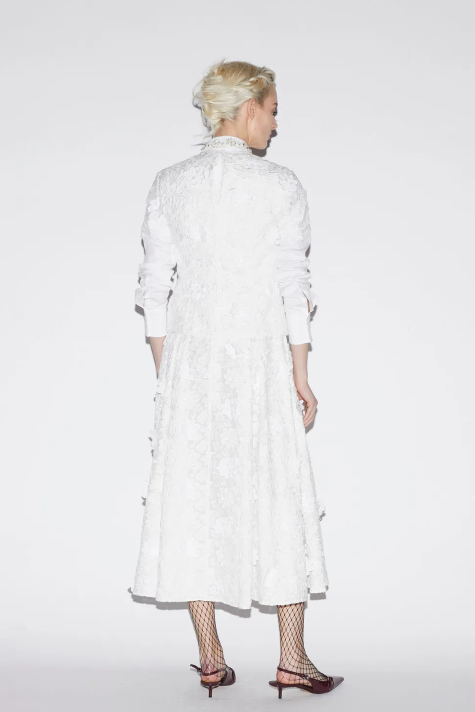 Lee Skirt White Embroidered Cotton