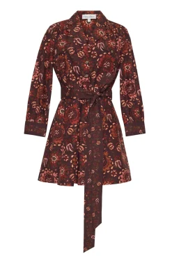 Leona Dress in Batik Vine Wine