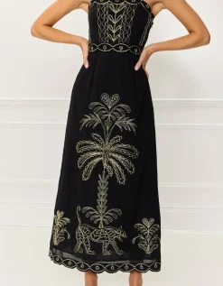 Leopard Nights Embroidery Rio Dress
