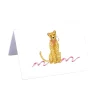 Leopard with Pink Bow Place Cards
