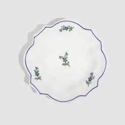 Les Bleuets Drageoir Petite Plate, Bleu Égyptien et Vert