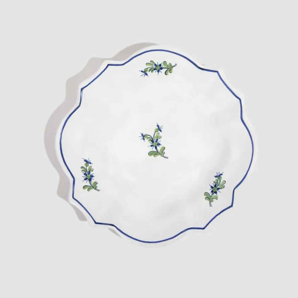 Les Bleuets Drageoir Petite Plate, Bleu Égyptien et Vert