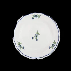 Les Bleuets Round Petite Plate in Bleu Égyptien in Vert