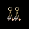 Les Charmantes Coral & Shell Charm Gold Earrings