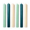 Les Dinner Candles in Green