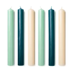 Les Dinner Candles in Green