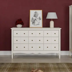 Liberty 9-Drawer Assembled Dresser in Warm White
