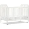 Liberty 3-in-1 Convertible Spindle Crib with Toddler Bed Conversion Kit in Warm White