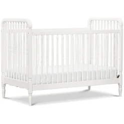 Liberty 3-in-1 Convertible Spindle Crib with Toddler Bed Conversion Kit in Warm White