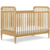 Liberty 3-in-1 Convertible Spindle Crib with Toddler Bed Conversion Kit in Honey
