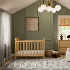 Liberty 3-in-1 Convertible Spindle Crib with Toddler Bed Conversion Kit in Honey