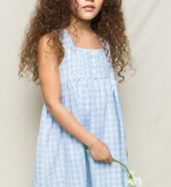 Light Blue Gingham Charlotte Nightgown