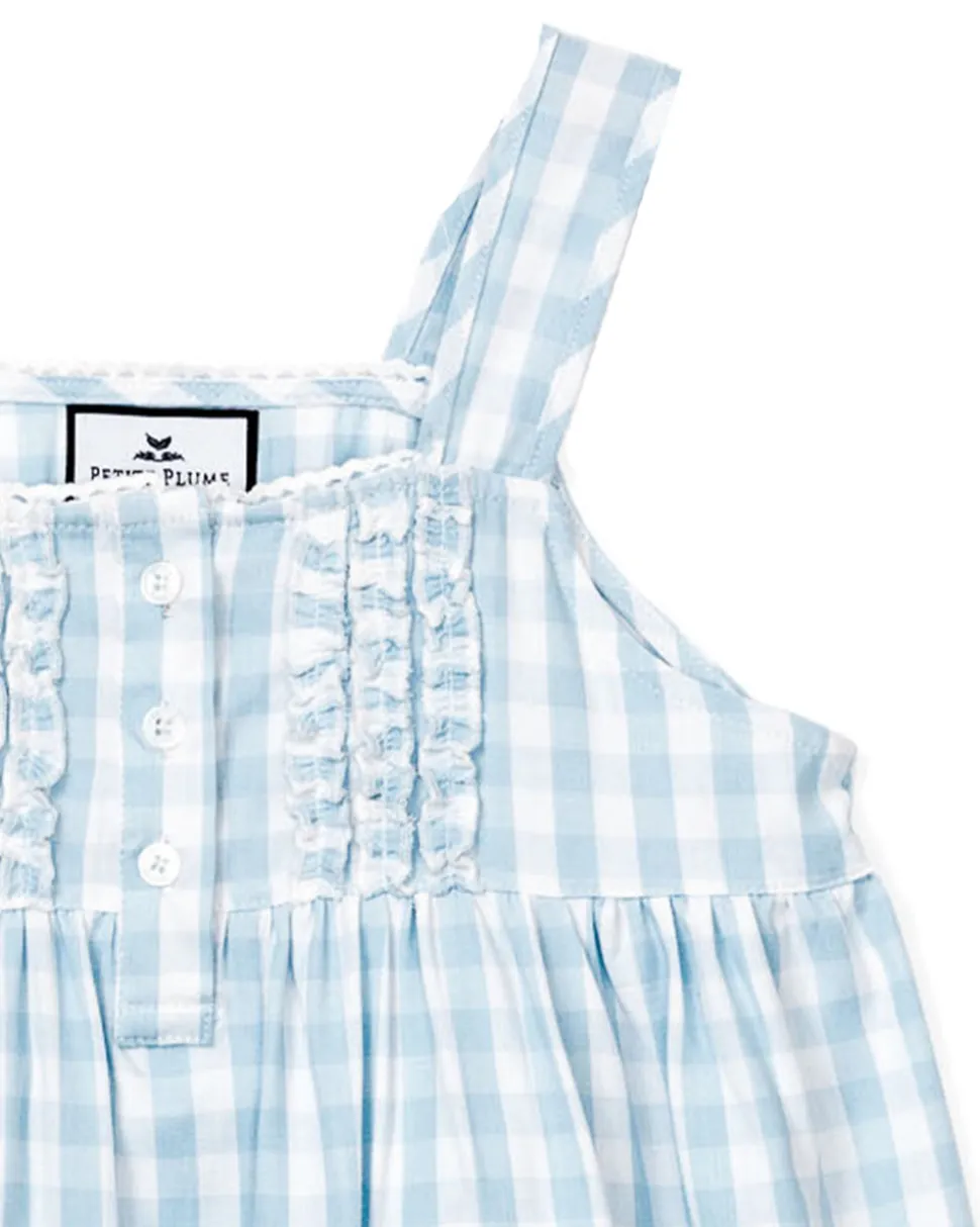 Light Blue Gingham Charlotte Nightgown
