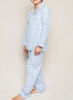 Light Blue Gingham Pajama Set