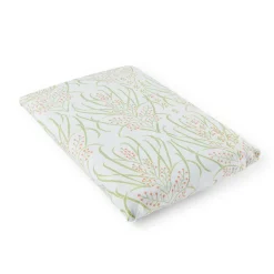 Light Teal Vines Suzani Crib Sheet - Bedding