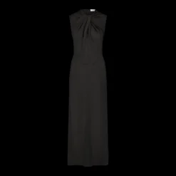 Lightweight Wool Twist Panelled Dress in Black