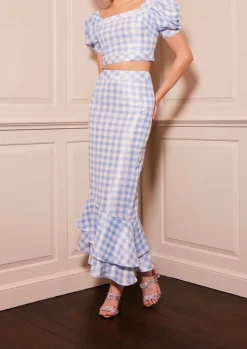 Lily Gingham Ruffle Skirt