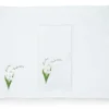 Lily of the Valley Collection, White Linen Napkin and Placemat, Set of 4