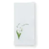 Lily of the Valley Collection, White Linen Napkin, Set of 4