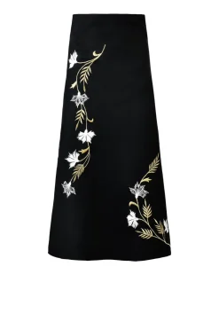 Lily Skirt in Black & Ivory & Gold