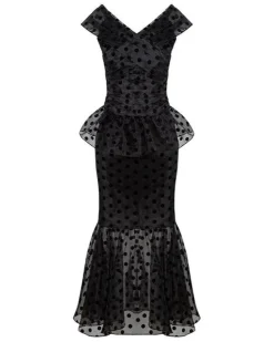 Lily Top And Skirt Set Black Polka