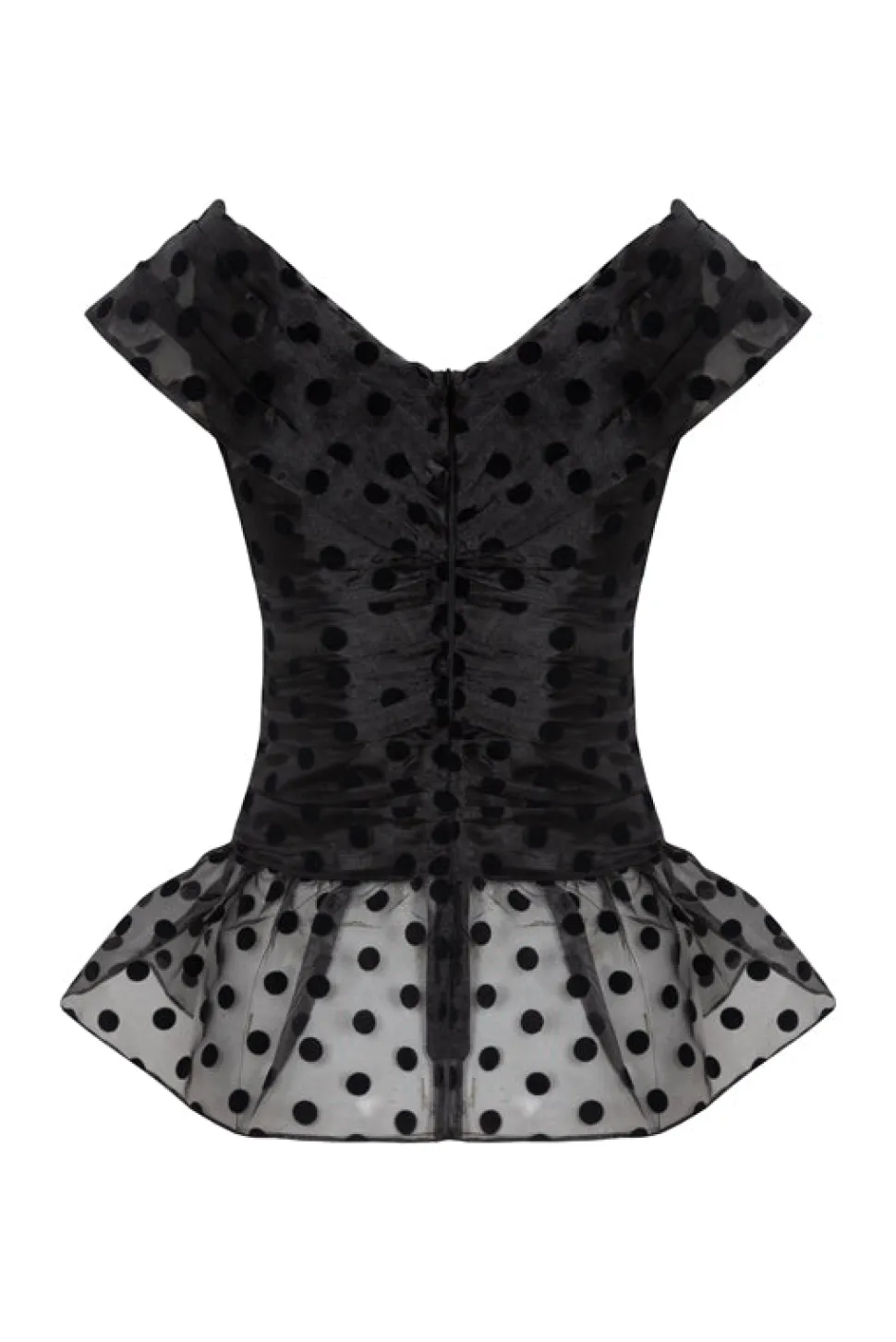 Lily Top And Skirt Set Black Polka