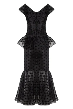 Lily Top And Skirt Set Black Polka