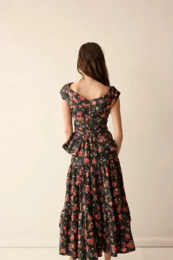 Lily Top in Midnight Garden