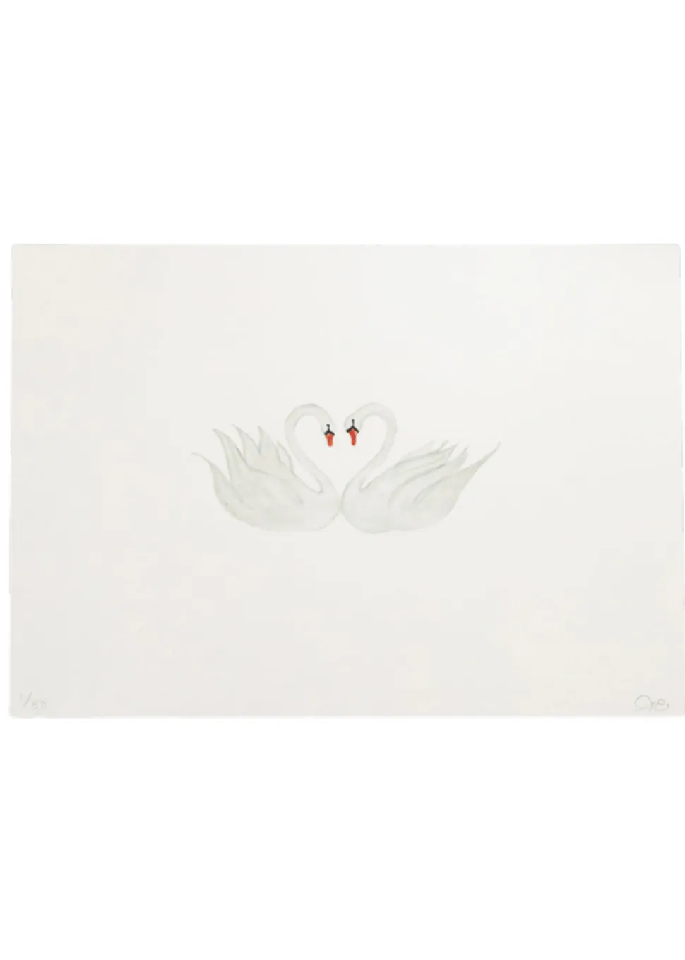 Limited Edition Pair of Swans Print
