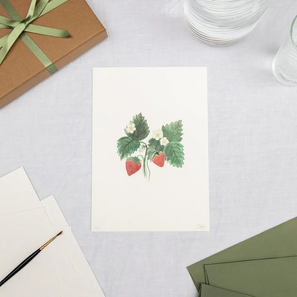 Limited Edition Strawberry Plant Print