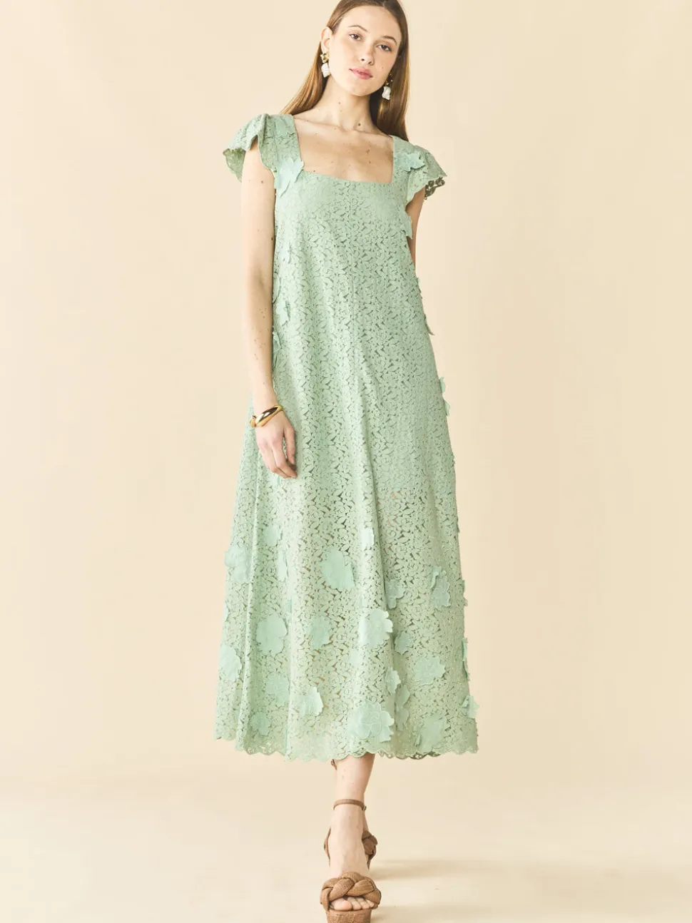 Lindsay Dress in Minty Green